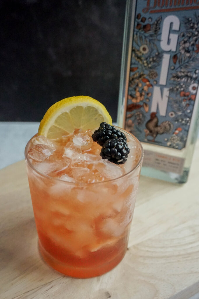 old dominick distillery gin bramble cocktail
