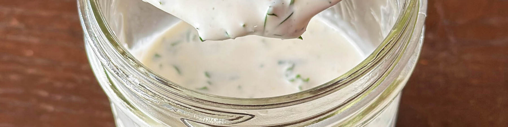 creamy ranch sauce with fresh herbs
